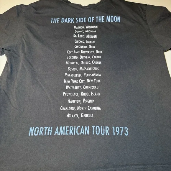 Pink Floyd 1973 Tour H&M Retro Band Tee Women's Size Medium Rock Music VG - Picture 14 of 15